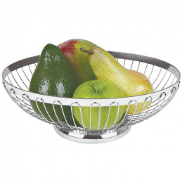 Nerezový košík na chléb / ovoce oválný